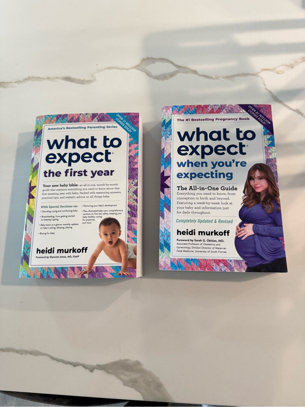 What to Expect Pregnancy & First Year Book Set - White & Purple